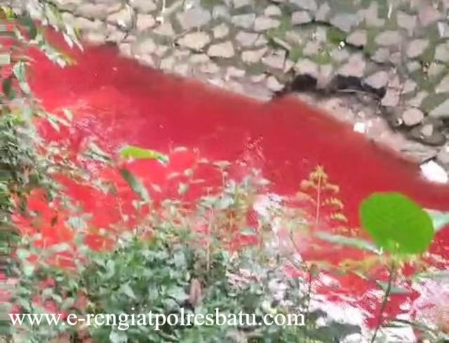 Air Kali di Tangerang Selatan Berubah Merah